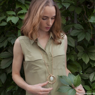Колье Fiore Luna, BLUE SKY AGATE
